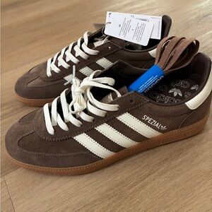 Adidas Brown and Cream Sneakers